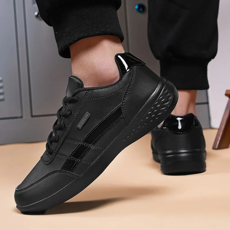 NKLSA mens shoes spring and autumn waterproof walking sports shoes casual mens leather sports shoes anti slip shoes mens tennis shoes 240930