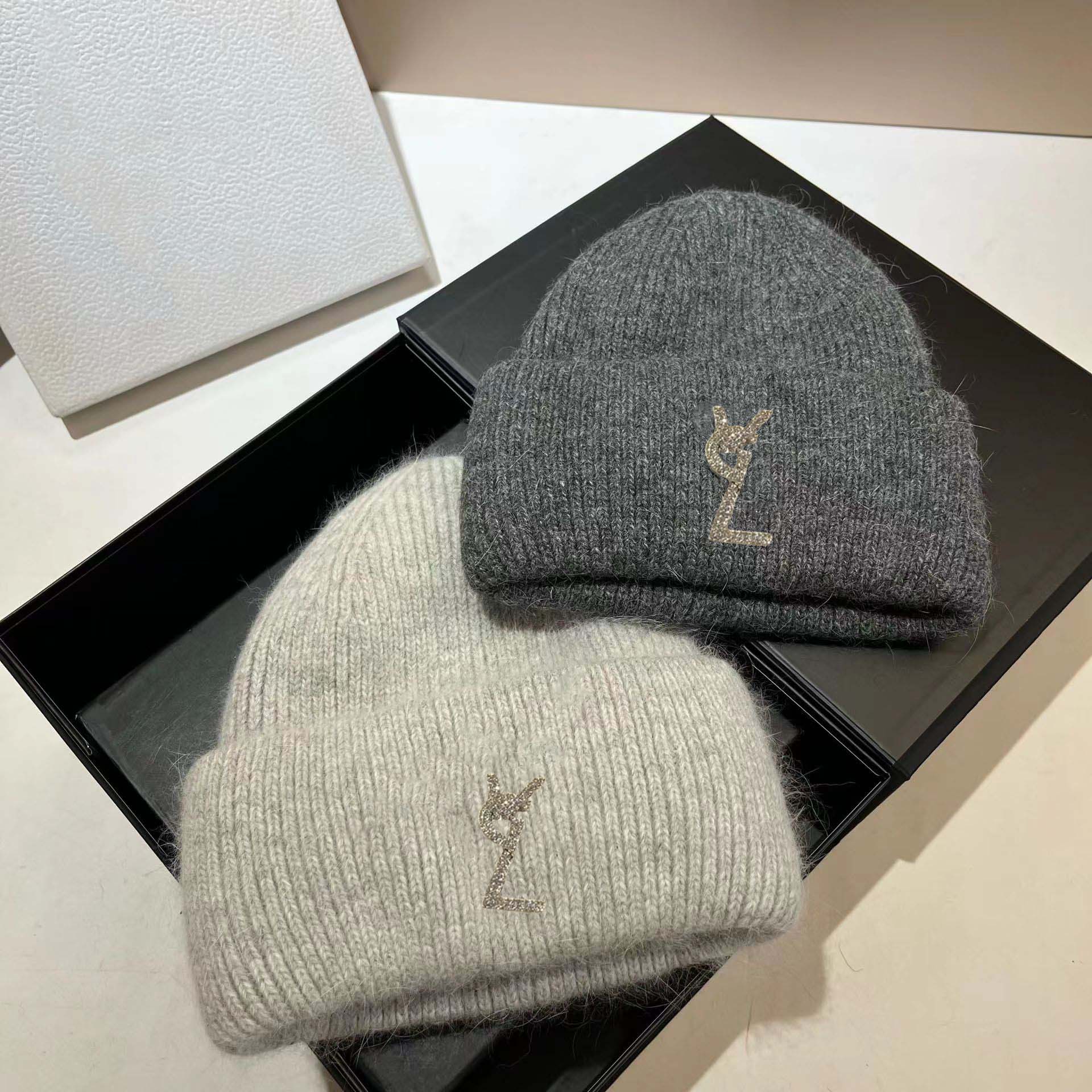 beanie designer luxury knitted hats fur fashion leisure quality winter christmas gifts colorful ysls saint laurent laurant