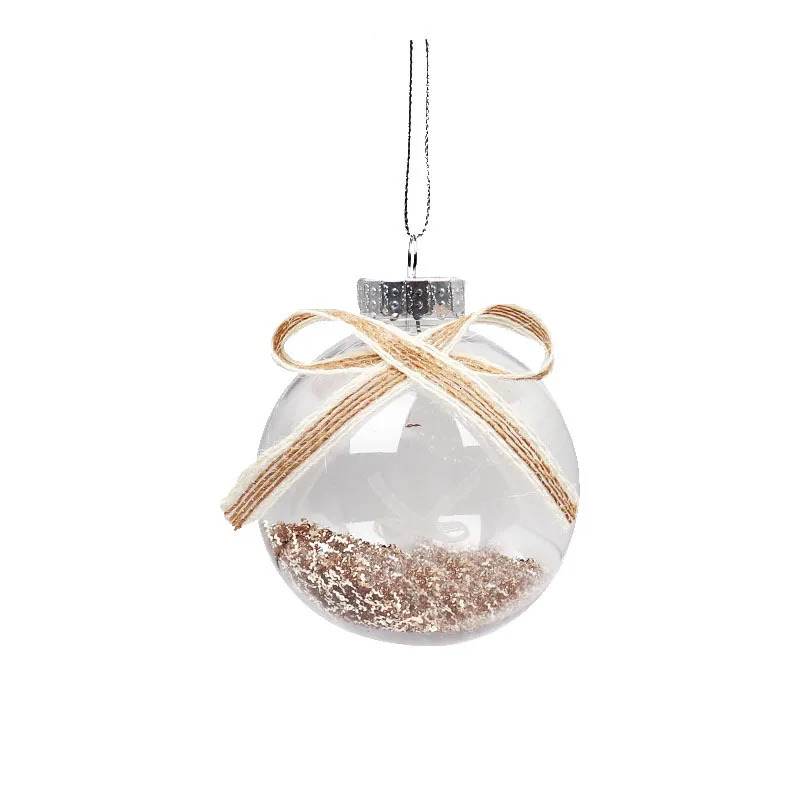 Transparent ball 8cm 9 cardboard box tree pendant decoration window hanging Christmas gift 240929