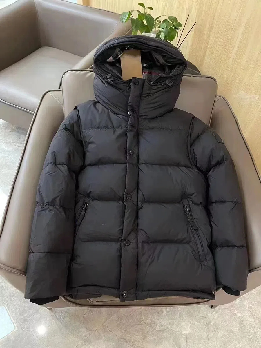 Women Down Jackets Men Puffer Jacket With Removable Sleeves Nylon Parkas Winter Jacket Luxury Letter Plaid Warm Jacket coats