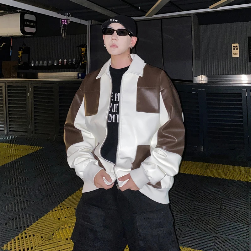 Motorcycle Biker Bomber Coat Autumn And Winter Mens Leather Jacket For Men 240927