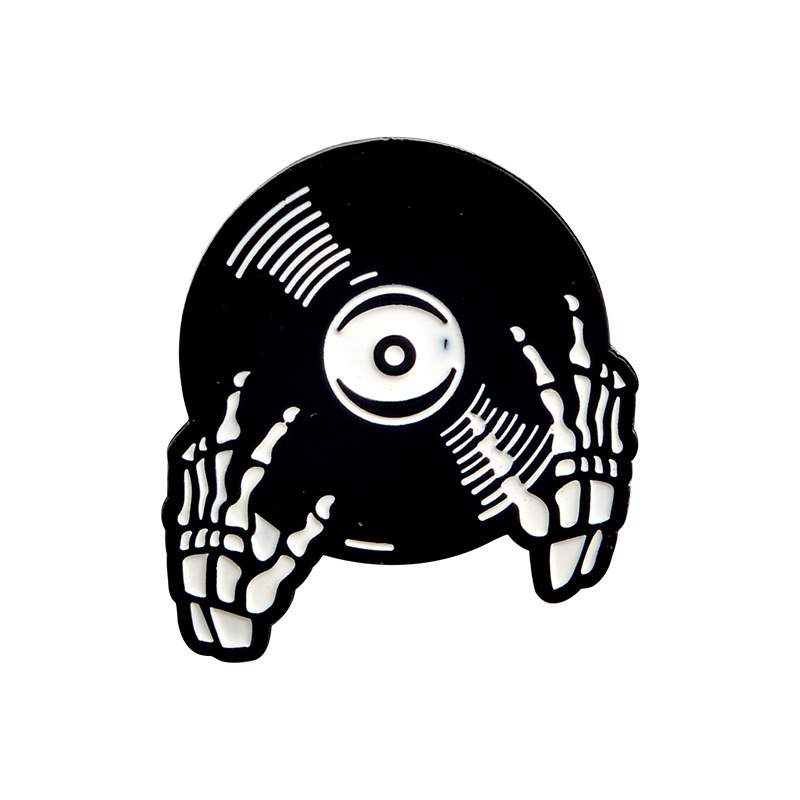 Creative Pins Badge Enamel Metal Disk Radio Laple Pins Brooch for Men Women Phonograph Pin Brooches Collar Pin Jewelry for Hat Clothes Hangbag Accesso