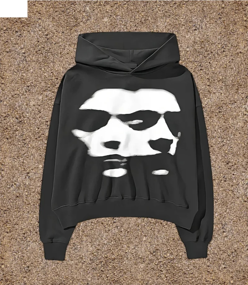 Retro reversible Avatar printed sweatshirt womens Gothic casual hoodie Harajuku Y2k clothing mens clothing 240927