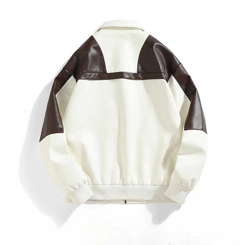 Motorcycle Biker Bomber Coat Autumn And Winter Mens Leather Jacket For Men 240927