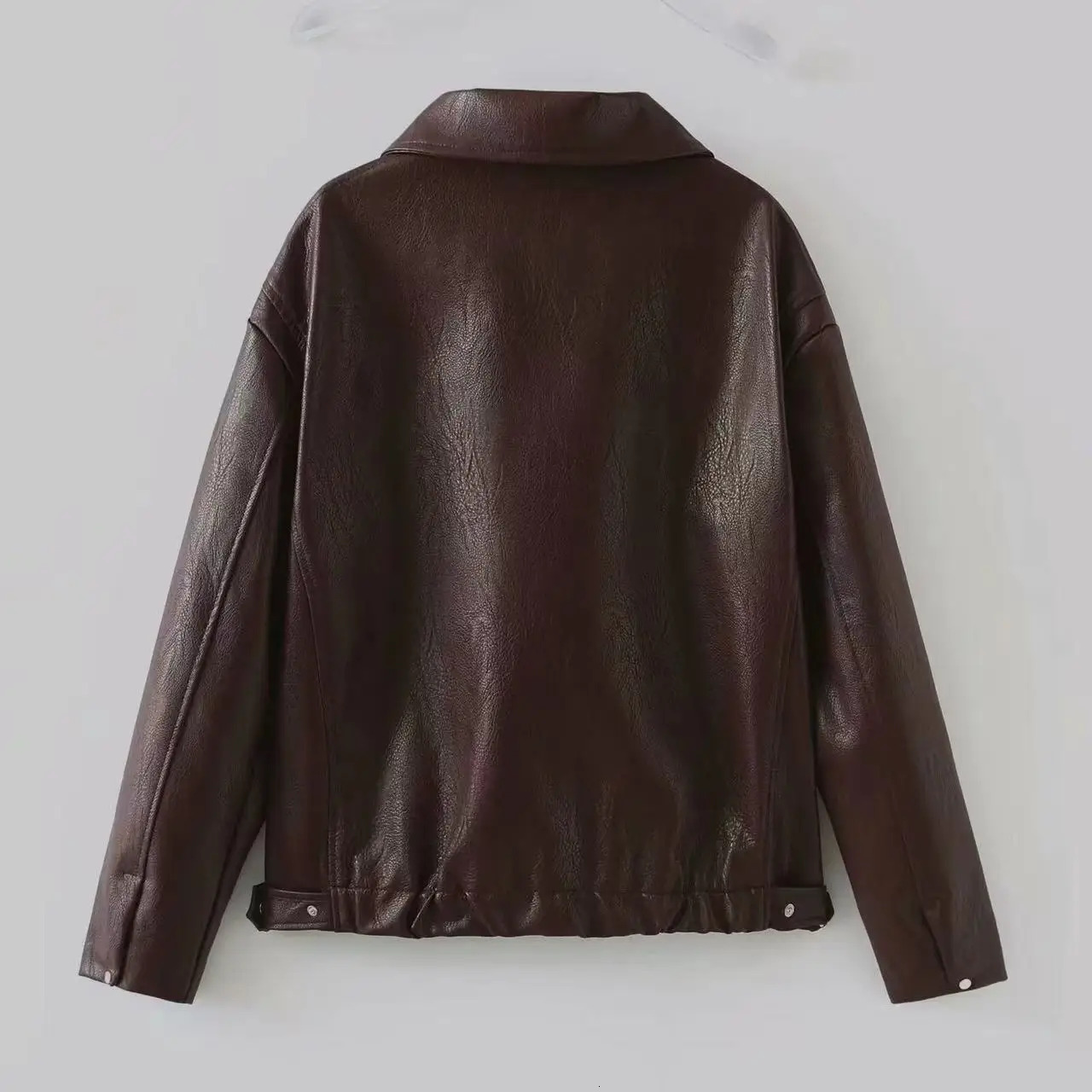 2024 New Leaher Jackets Women's Jacket Feminina Streetwear Ins Outwear Feminino Red Leather Coat Black Giacca Pelle