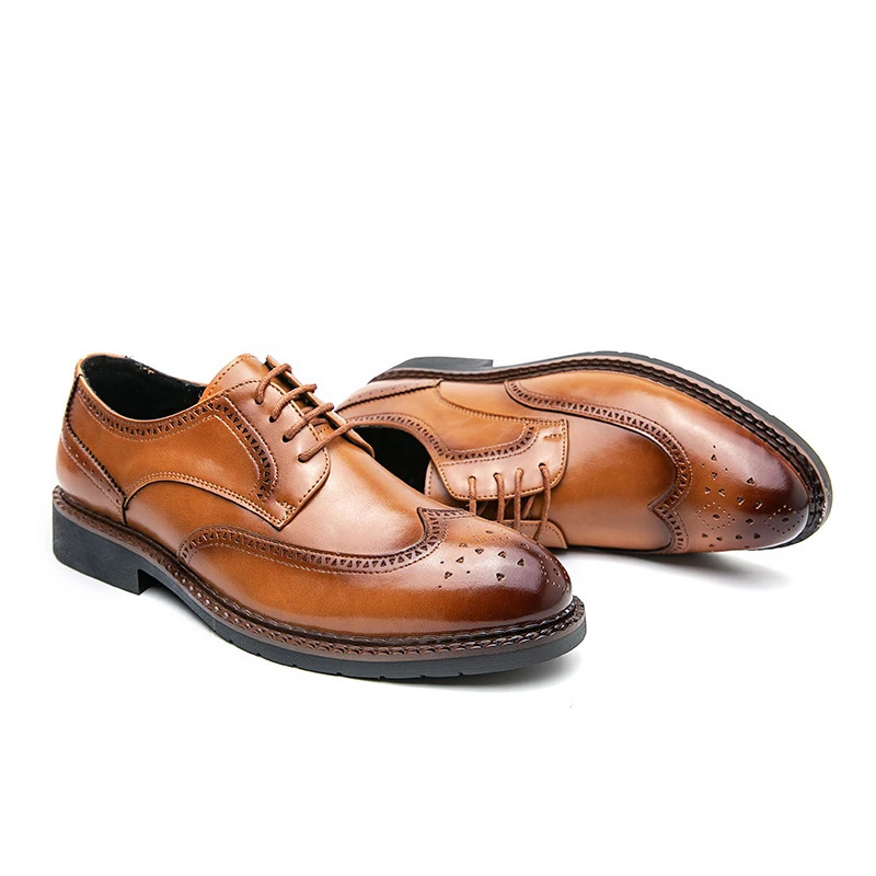Size 7-13 Brogue Dress Shoes for Men Wedding Leather Social Shoes for Men 240930