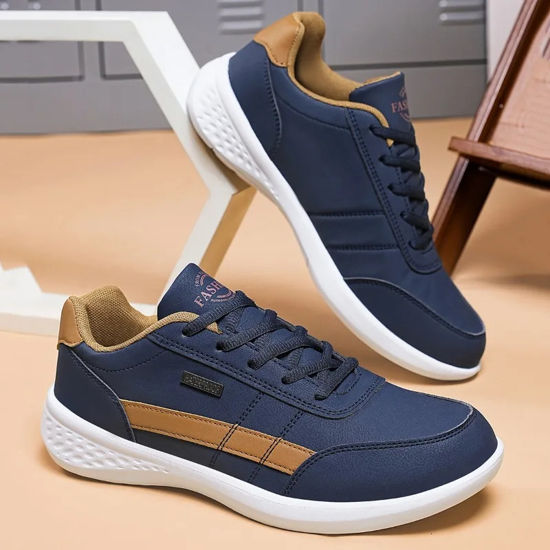 NKLSA mens shoes spring and autumn waterproof walking sports shoes casual mens leather sports shoes anti slip shoes mens tennis shoes 240930