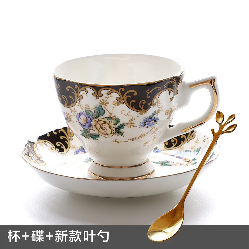 European Bone Chinese Coffee Cup Afternoon Tea Set Ceramic British Black Sauce 240927