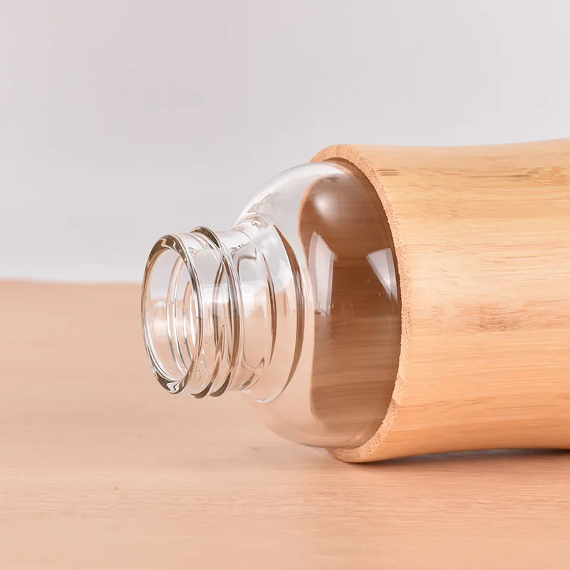 500ml glass water bottle bamboo waterproof sleeve borosilicate cup environmentally friendly beverage outdoor portable travel 240930