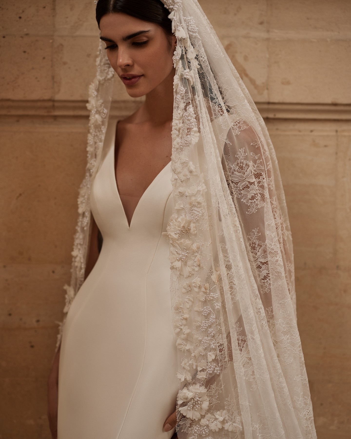 Milla Nova satin mermaid dresses bridal gowns v neck wedding dress ruched tulle skirt backless vestidos de novia