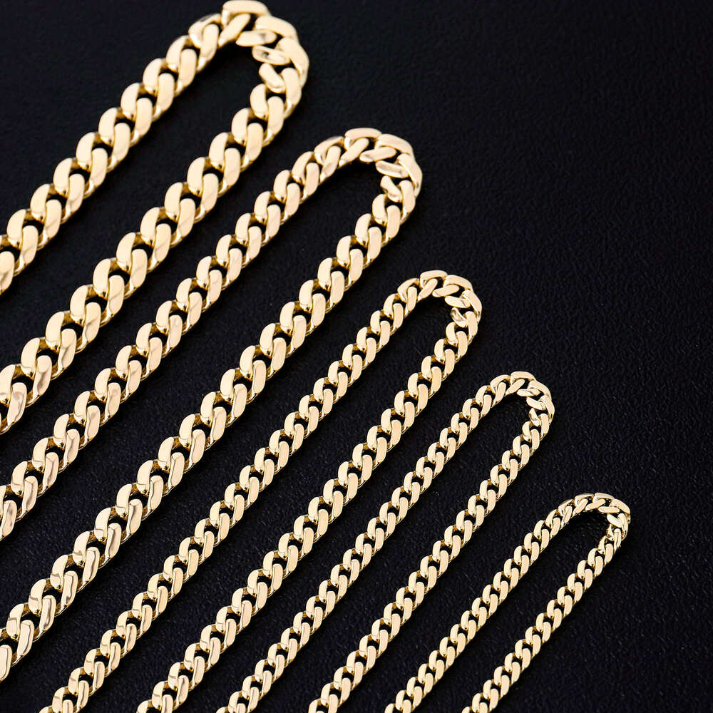 5-12MM 20 inches hollow Chain S 10k 14k hiphop moissanite cuban necklace for fashion men and women