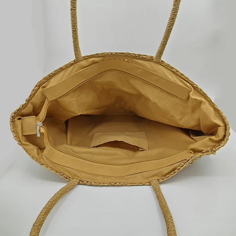 Handbag Womens Shoulder Bag Summer Weaving Large Fashion Party Shopping Womens Simple Bag 240930