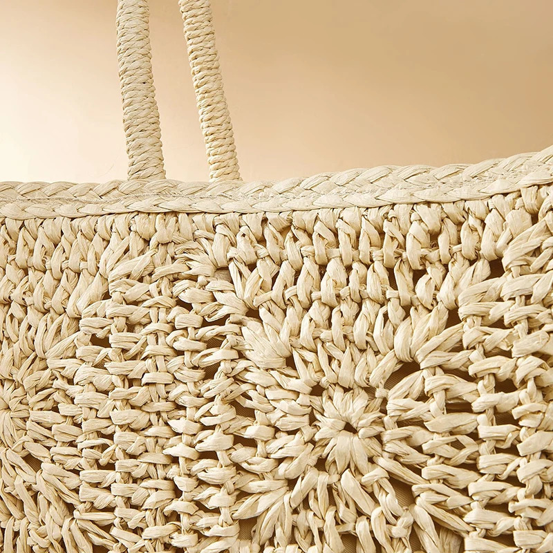 Handbag Womens Shoulder Bag Summer Weaving Large Fashion Party Shopping Womens Simple Bag 240930
