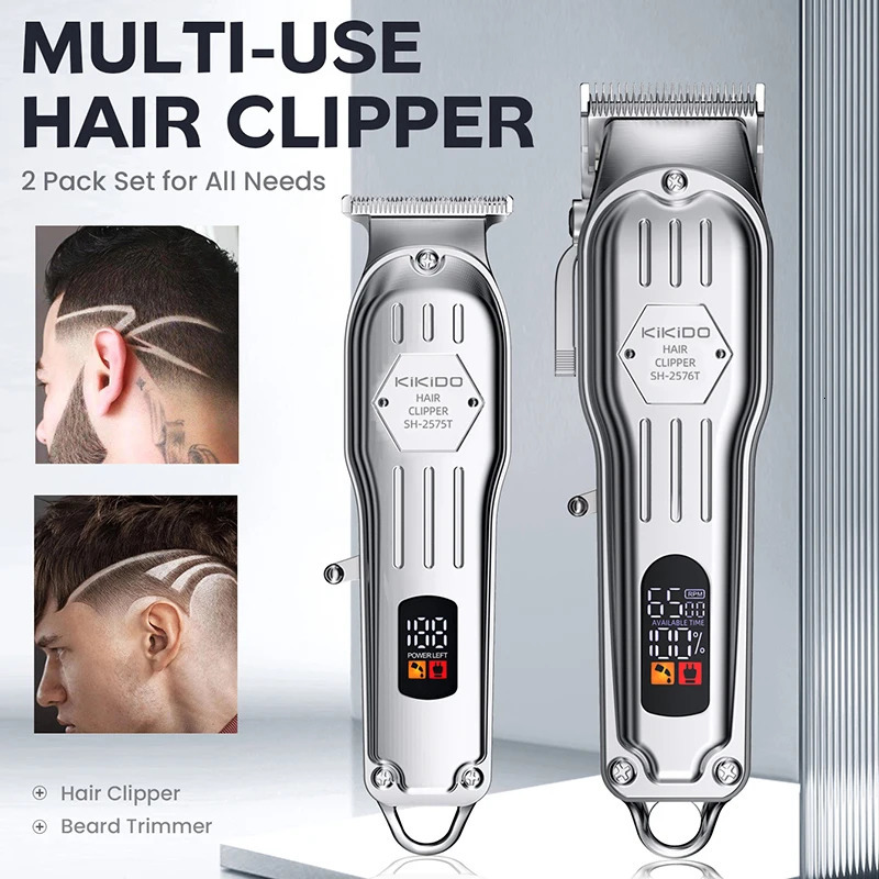 KIKIDO Original Multifunctional Hair Clipper Set Professional Mens Hair Trimmer Adjustable Cordless Hair Cutting Machine 240925