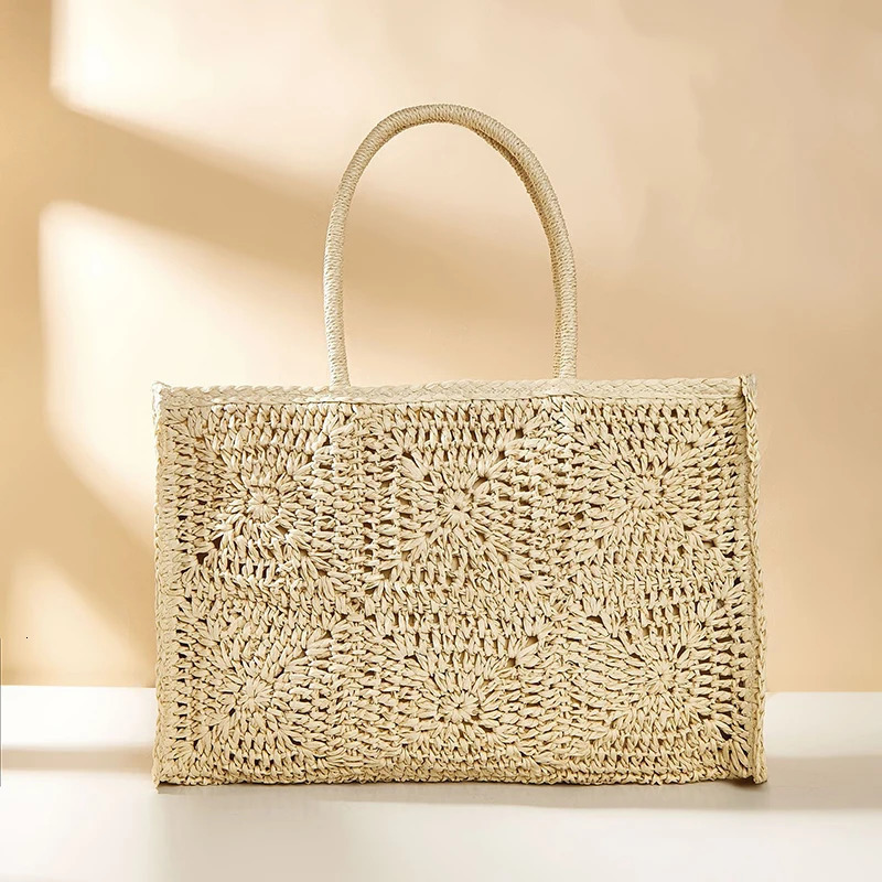 Handbag Womens Shoulder Bag Summer Weaving Large Fashion Party Shopping Womens Simple Bag 240930