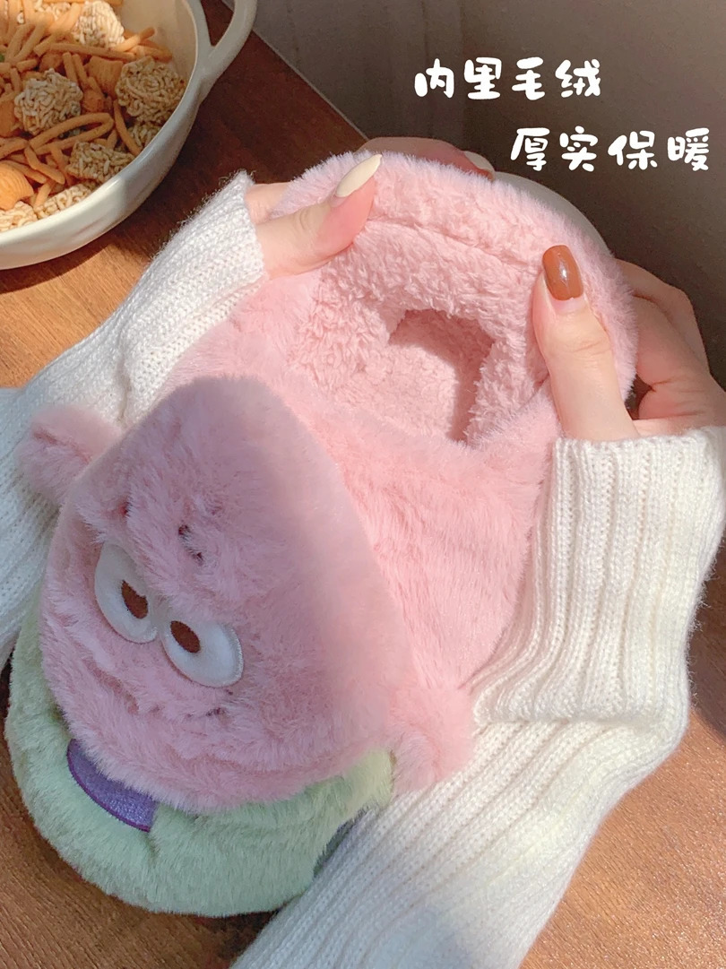 Parents children family slippers womens bedroom anti slip soft soled baby shoes cute winter plush cotton slippers mens couple slippers240921bj