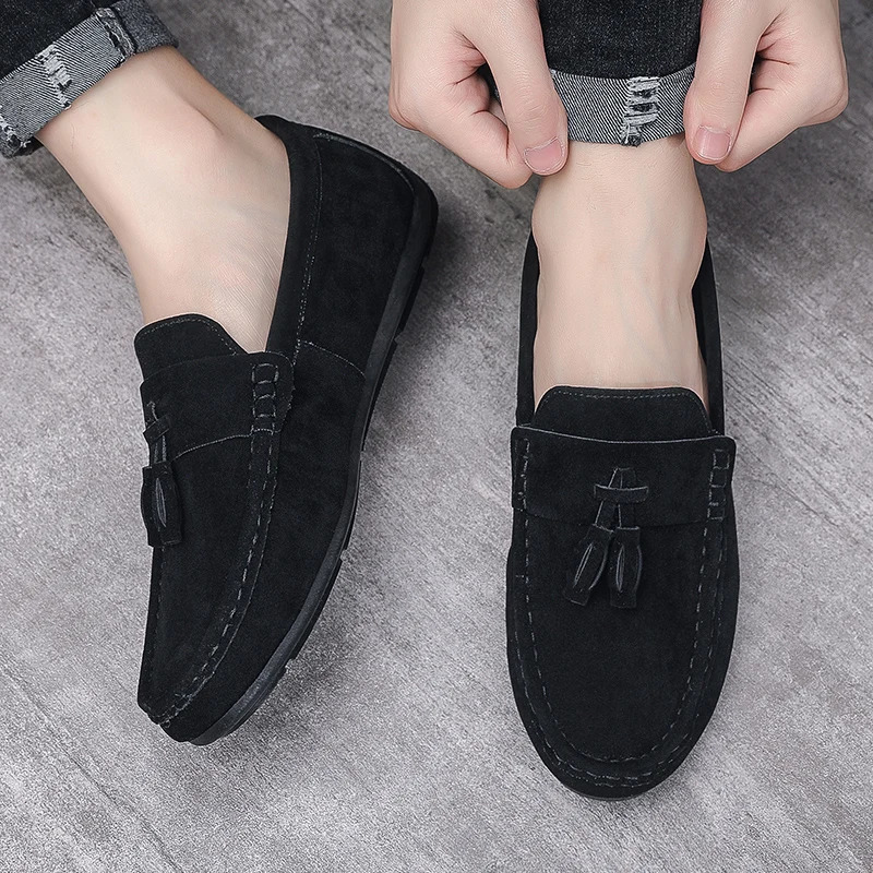 Mens shoes summer fashion pea casual shoes soft and comfortable mens shoes flat shoes shoemaker laziness 241008