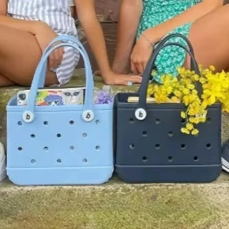 Mini Childrens Handbag EVA Waterproof Swimming Pool Picnic Storage Basket Womens Shopping Beach Jelly Bag 240926