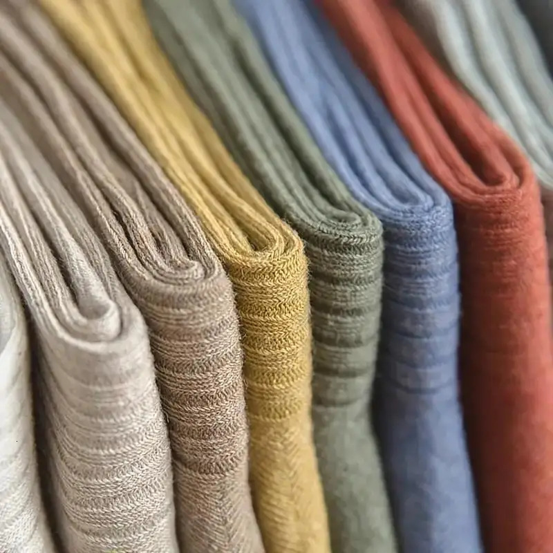 510 pairs of vibrant mixed color striped comfortable crew socks soft breathable classic casual daily wear 240926