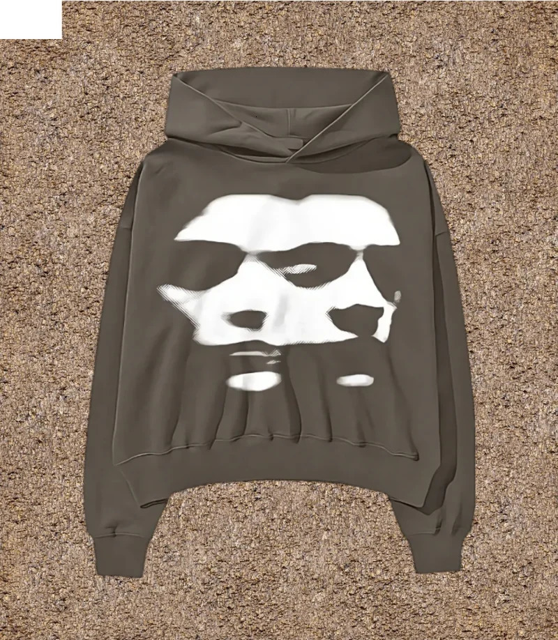 Retro reversible Avatar printed sweatshirt womens Gothic casual hoodie Harajuku Y2k clothing mens clothing 240927