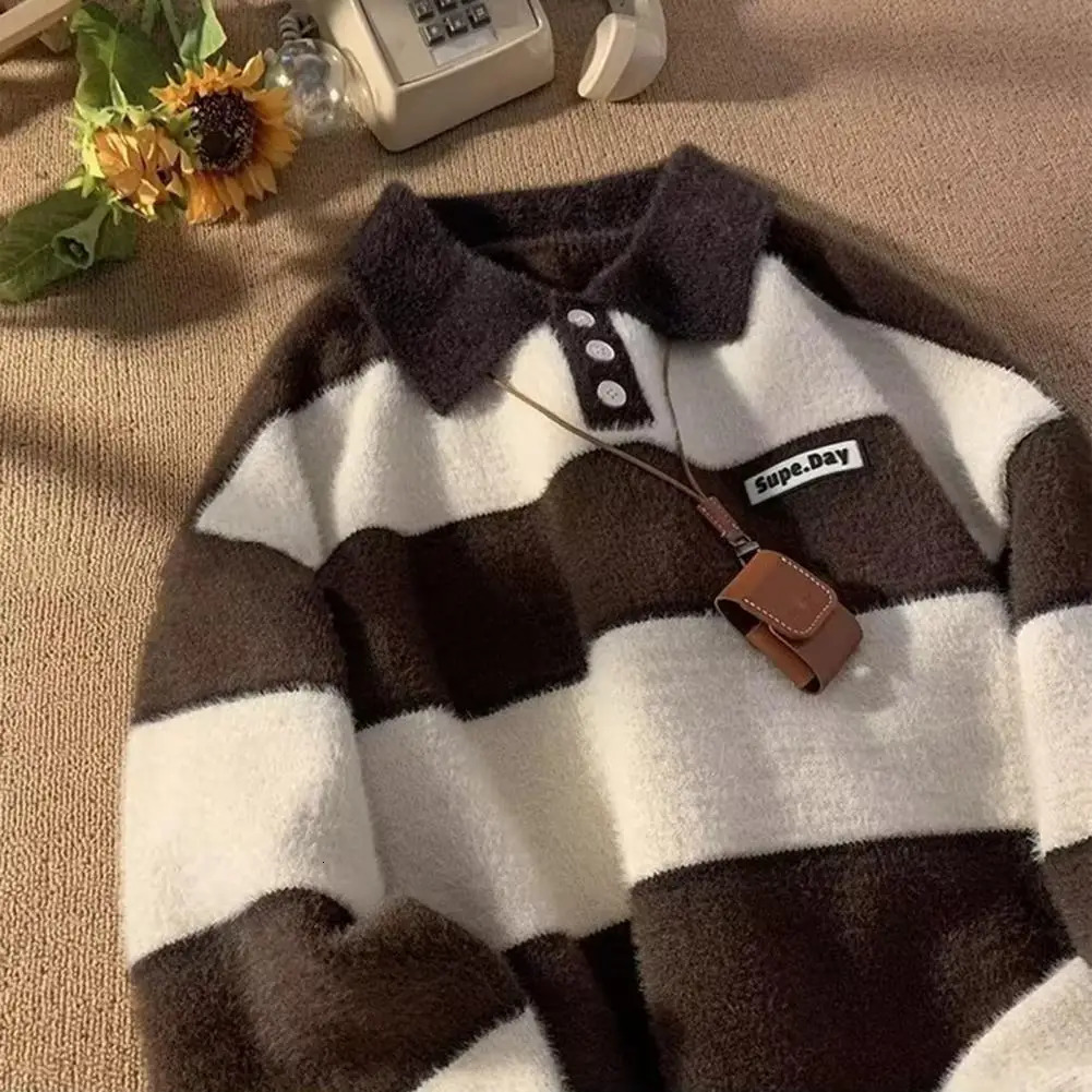 Lightweight Mens Sweater Loose Mens Winter Sweater Comfortable Knitted Top 240930