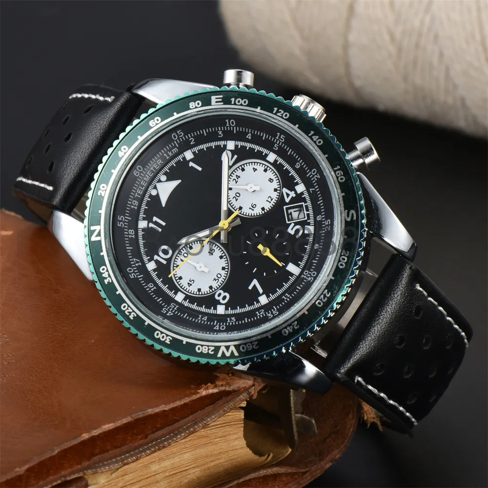 Hot Sale Men Watches Luxury Trend Quartz Wristwatch Calendar Daily Waterproof Multi Function Fancy Round Watch Stainless Automatic Date AAA Clocks