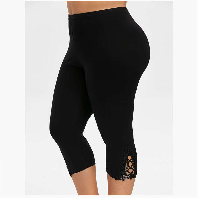 Xs-7Xl Leggings For Women Summer Lace Hollow Trim White Pink Navy Red 6Xl 5Xl 4Xl Xxxl XS Custom Capri Crop Tight Legins White