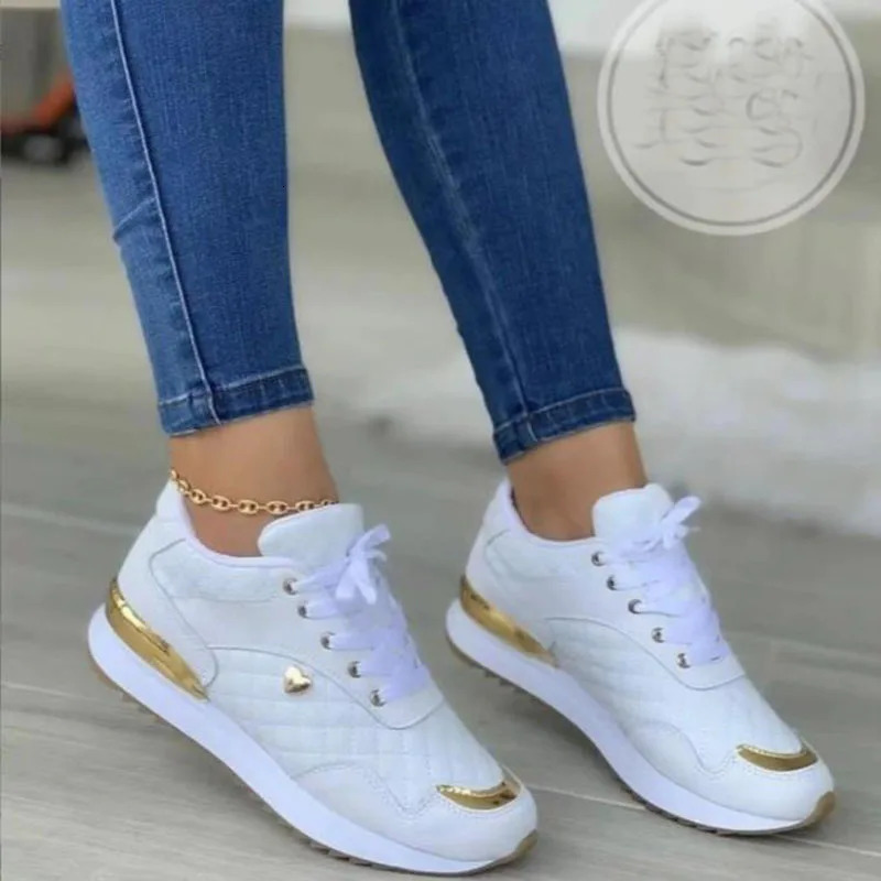 Womens sports shoes fashionable and breathable flat shoes womens soft soled walking vulcanized shoes womens casual sports shoes Zapatos De Mujer 24093
