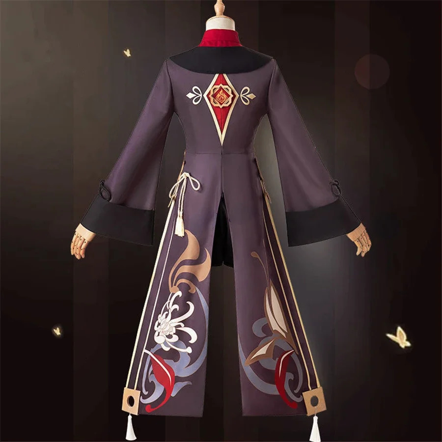CN costume uniform wig cosplay anime game Genshin Impact Hutao Hu Tao Chinese style Halloween womens clothing 240930