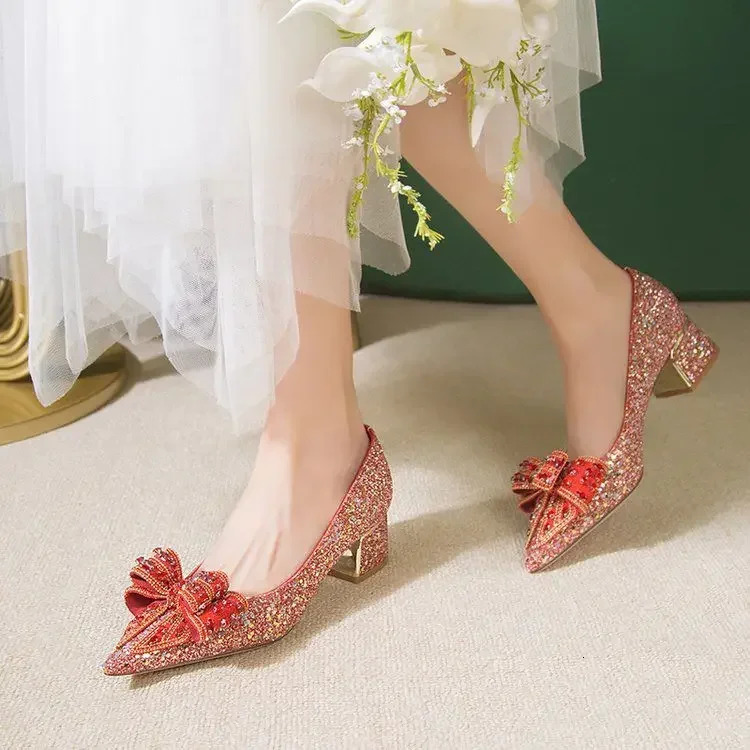 Womens summer dress Stiletto Rhie womens shoes with the real bride Mark fashionable elegant and comfortable E 241030