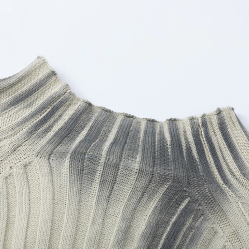 Mens Fashion Street Knitted Pullover Sweater Long Sleeve Top High Quality Spring and Autumn Clothing 240930