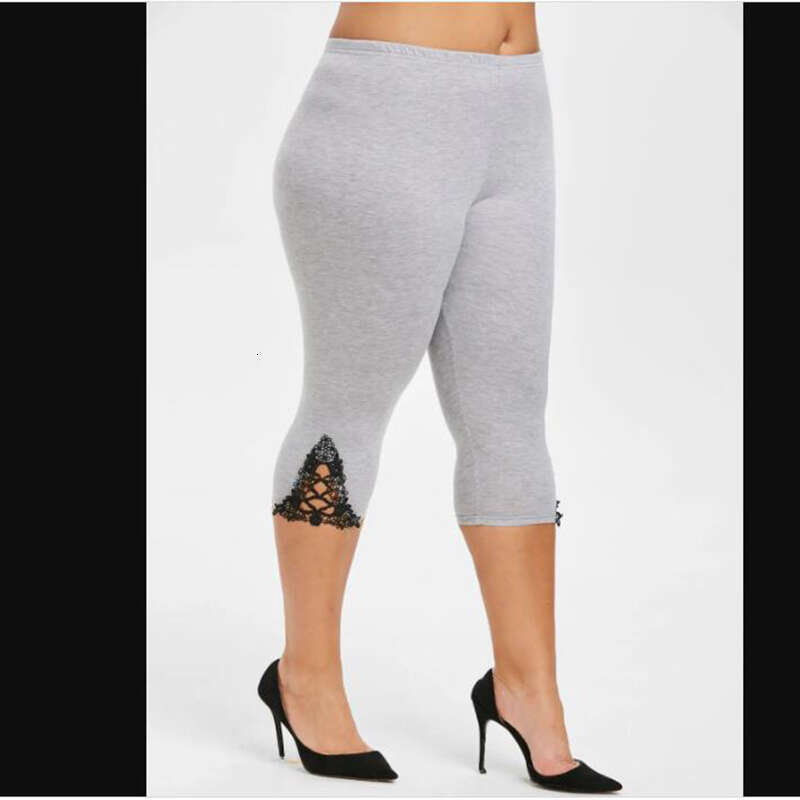 Xs-7Xl Leggings For Women Summer Lace Hollow Trim White Pink Navy Red 6Xl 5Xl 4Xl Xxxl XS Custom Capri Crop Tight Legins White