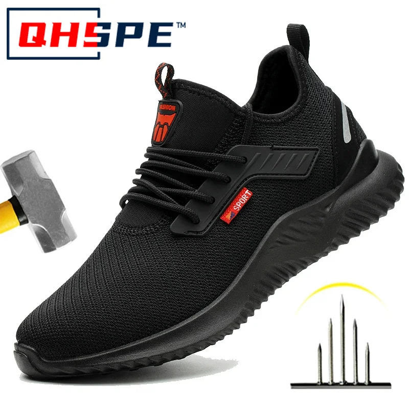 Sneakers Steel Toe Men Safety Puncture-Proof Work Shoes Boots Fashion Indestructible Footwear Security 240924