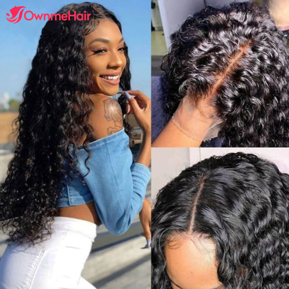 Water Glueless Deep Wave 13X4 Frontal Human Hair Wigs Ready To Wear Preplucked Pre Cut Lace 13X6 HD Wig