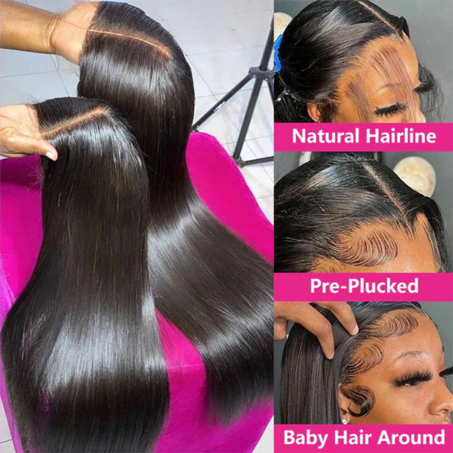 Straight 9X6 7X5 Glueless Front Human Hair Ready To Wear 6X4 5X5 Lace Closure Wig Pre Plucked Transparent Frontal Wigs