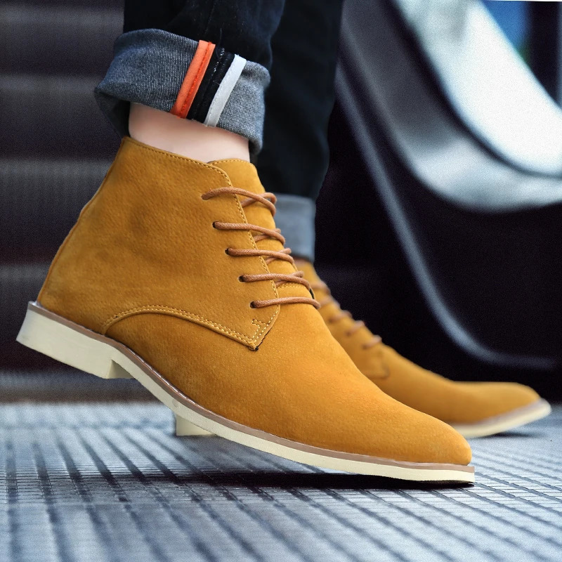 Mens Top Chelsea Boots Spring and Autumn Comfortable Formal Shoes Mens Blue Casual Soft Oxford Shoes Mens Hommes Bottes 240930