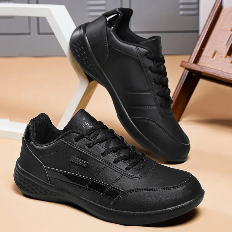 NKLSA mens shoes spring and autumn waterproof walking sports shoes casual mens leather sports shoes anti slip shoes mens tennis shoes 240930