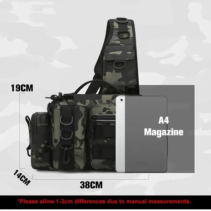 Fishing Tackle Backpack Lure Box Gear Storage Bag Fanny Pack for Men Fly with Rod Holder Sling Shoulder 240924