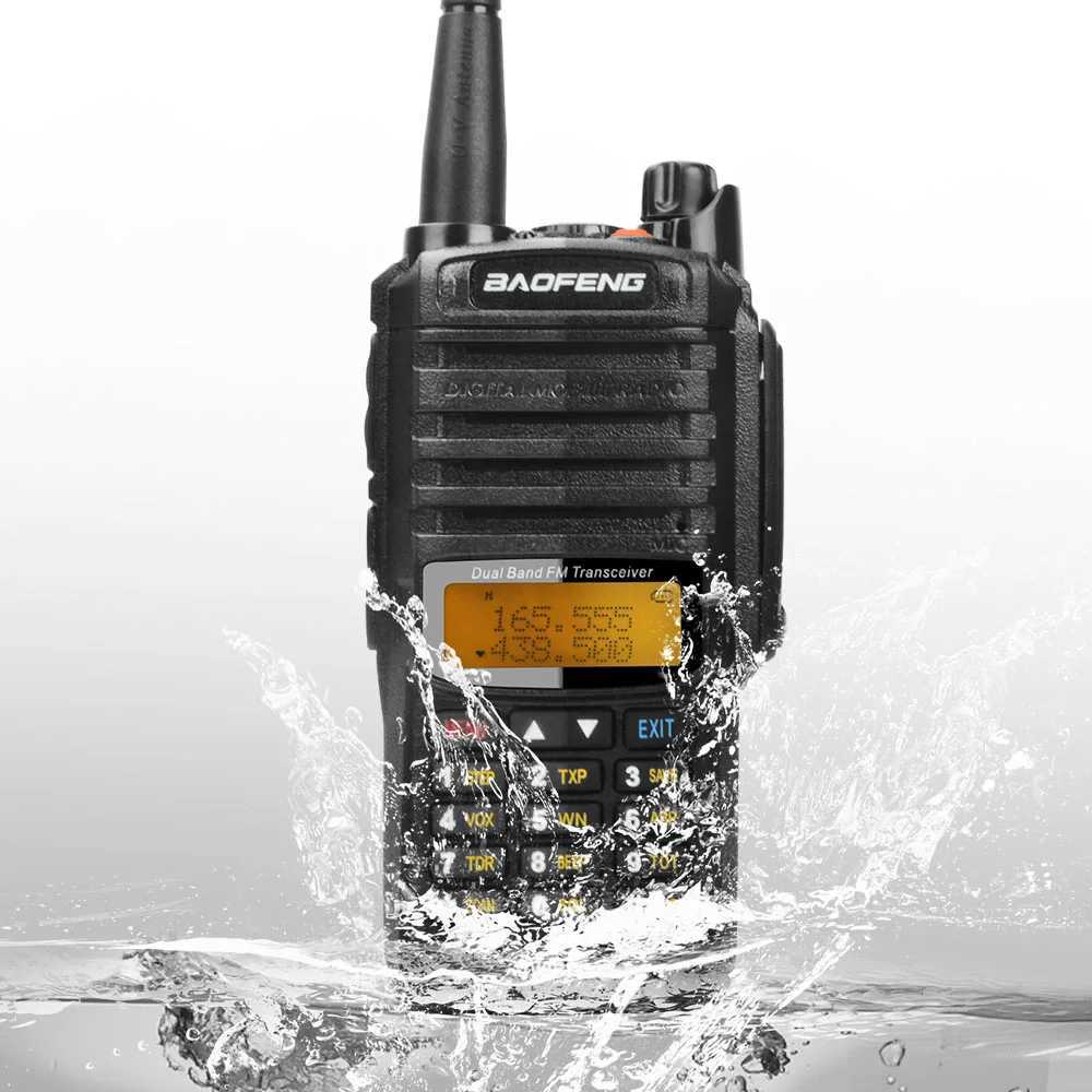 Walkie Talkie Baofeng UV-9RPlus VHF 136-174MHz UHF 400-520MHz IP67 Waterproof 8W 128Ch Flashlight FM Dual Band Walkie Talkie W/4000mAh Battery Q240930