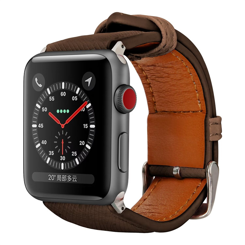 Durable Leather Watch Band Straps for Apple watchband 49mm 46mm 45mm 44mm 42mm 41mm 40mm 38mm Wrist Watchband Wristwatch Black Brown iwatch 10 9 8 7 6