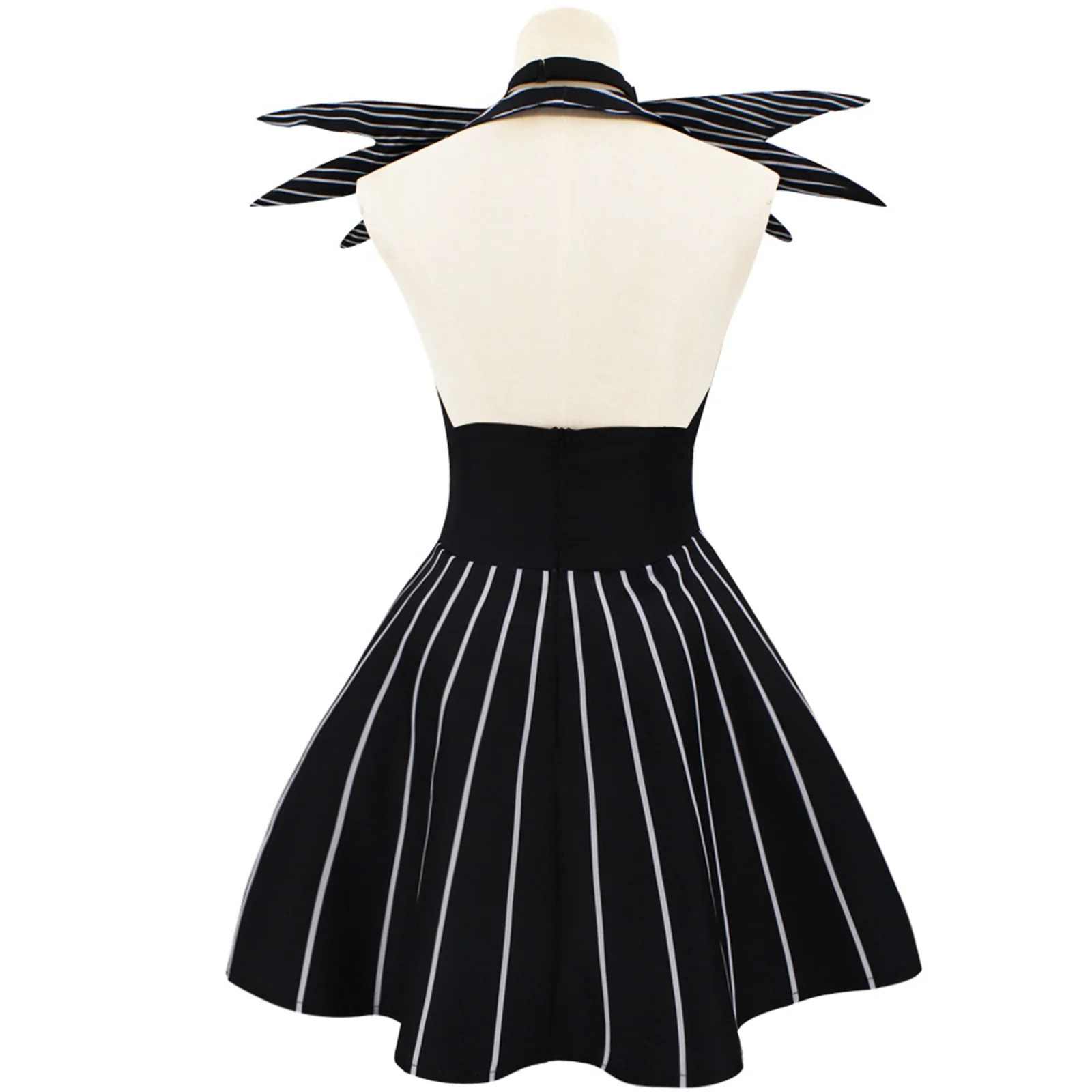 Jack Skellington cosplay costume Christmas set Black striped dress Women Halloween party fancy devil 240930