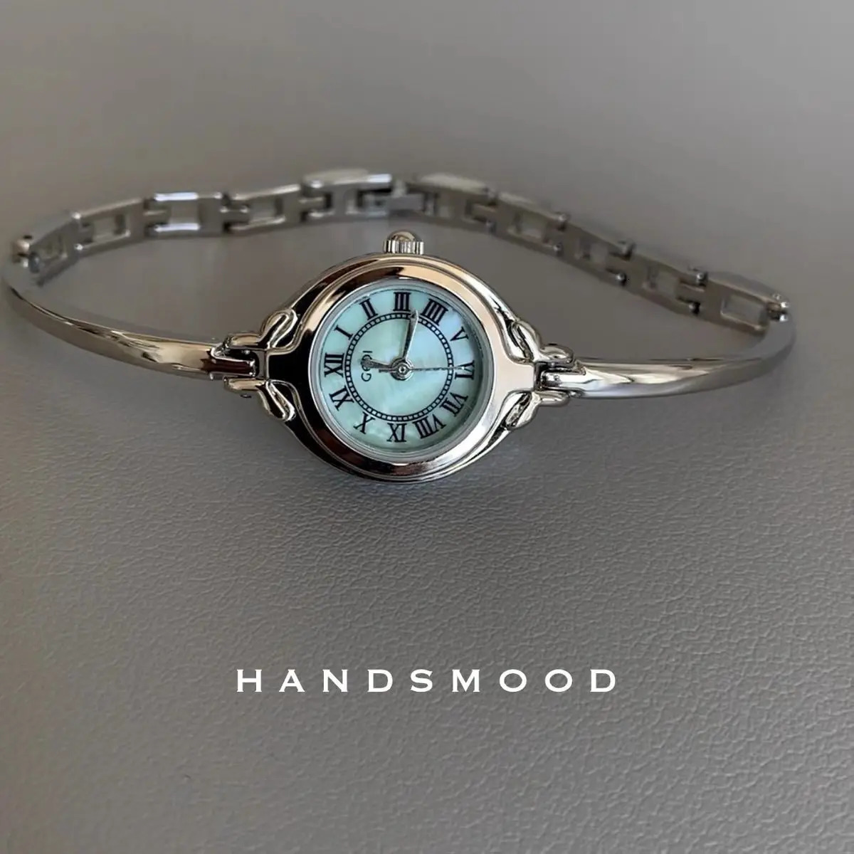 retro womens watch small dial silver blue small dial fashionable bracelet chain watch gift 240918