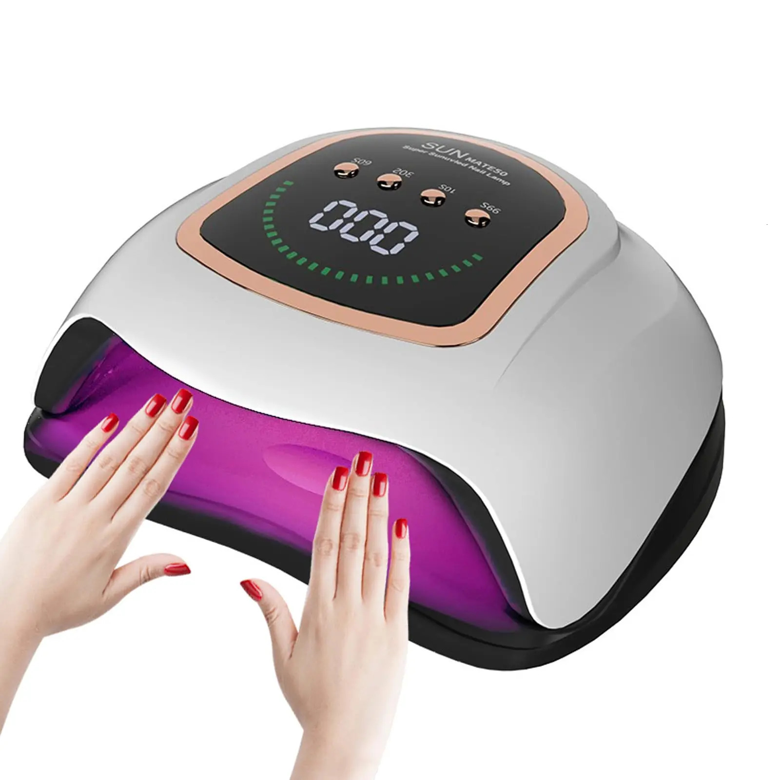 Powerful UV LED Nail Lamp For Manicure Professional Nail Dryer 72 LEDs Gel Polish Drying Lights Motion Sensing Manicure Pedicure 240921