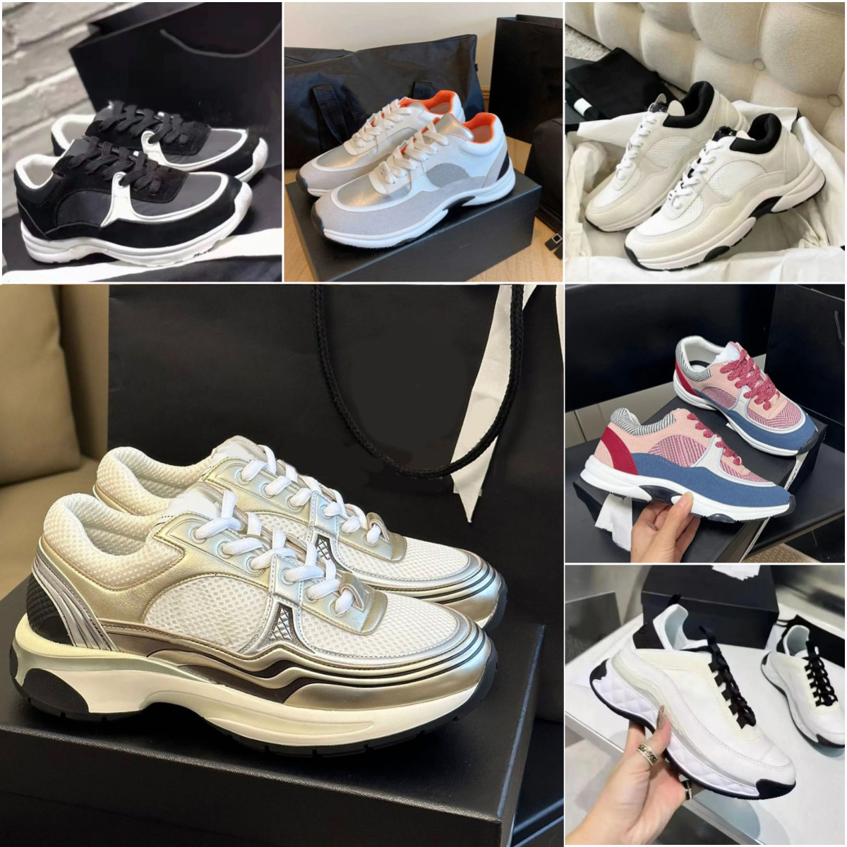 designer sneakers womens platform new release running shoes travel outdoor sequin classic white casual shoe lace up women 35-46