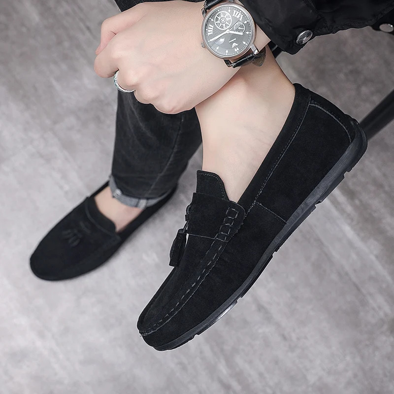 Mens shoes summer fashion pea casual shoes soft and comfortable mens shoes flat shoes shoemaker laziness 241008