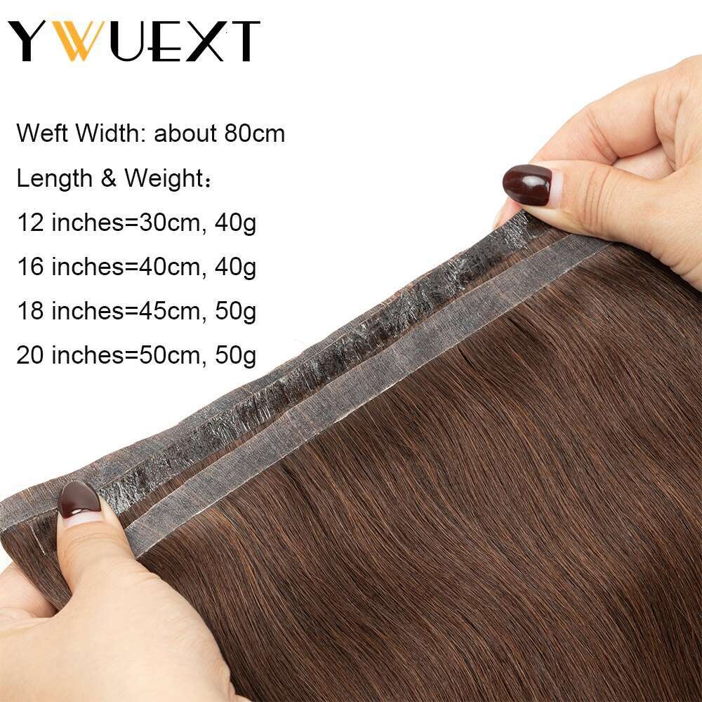 Invisible Long Tape PU Skin Human Bundles No Glue Real Natural Hair Seamless 12-20 Inches 80Cm Weft For Salon Supply
