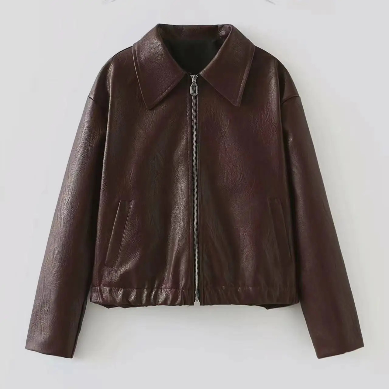 2024 New Leaher Jackets Women's Jacket Feminina Streetwear Ins Outwear Feminino Red Leather Coat Black Giacca Pelle