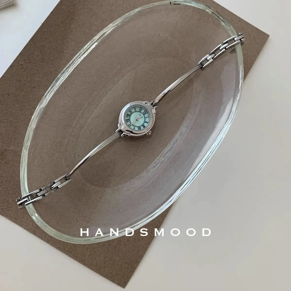 retro womens watch small dial silver blue small dial fashionable bracelet chain watch gift 240918