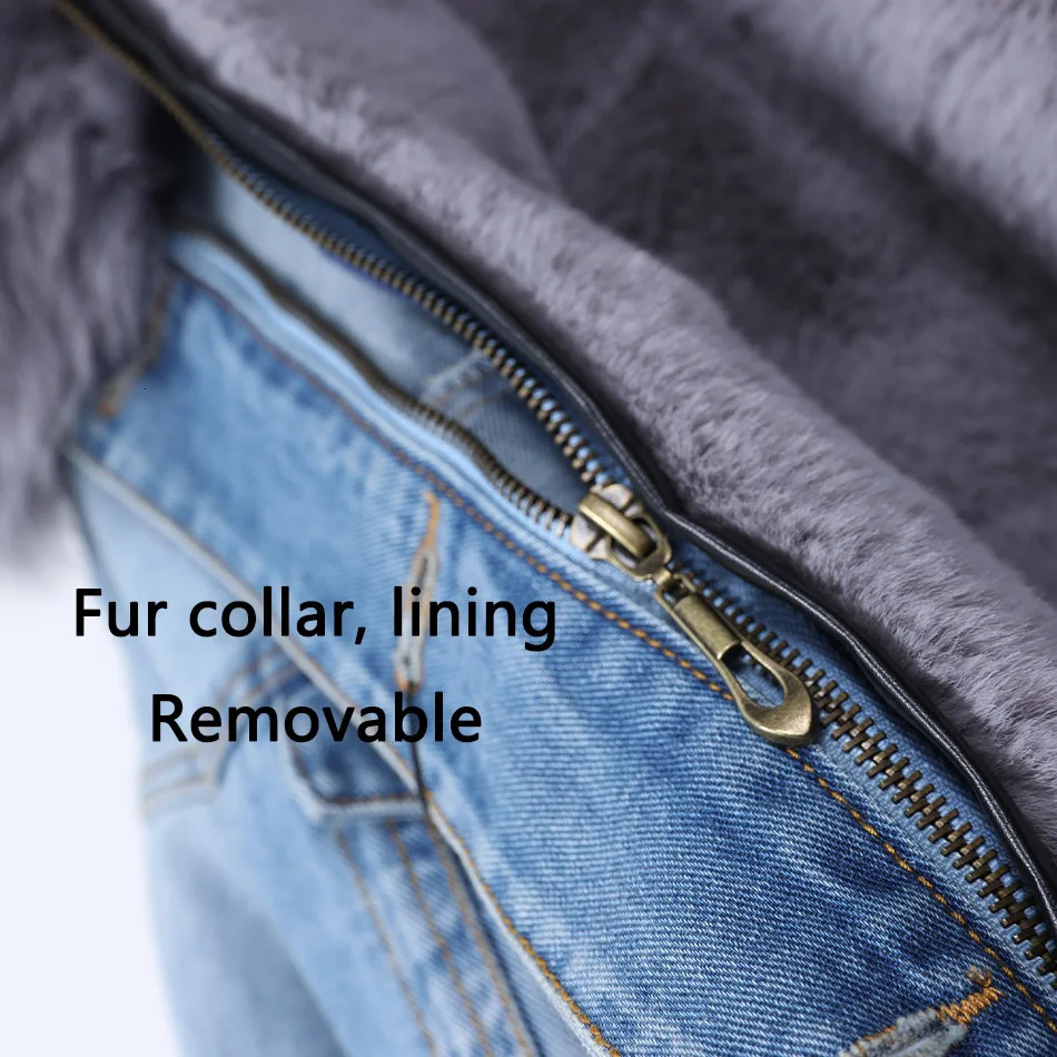 Natural Rabbit Fur Ed Denim Jacket For Women: Stay Warm In Style B3