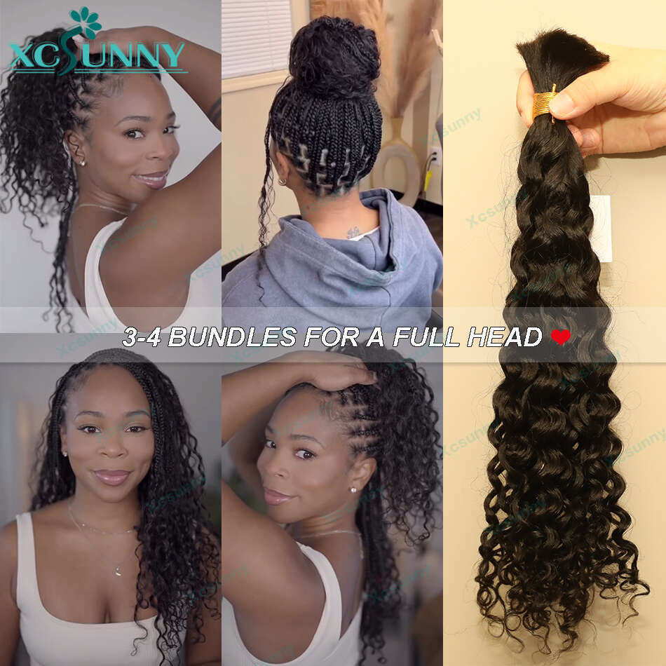 Bulk For Braiding Color 30 Blonde Mix Curly No Weft Double Drawn Wholesale Burmese Boho Braids Human Hair Extensions